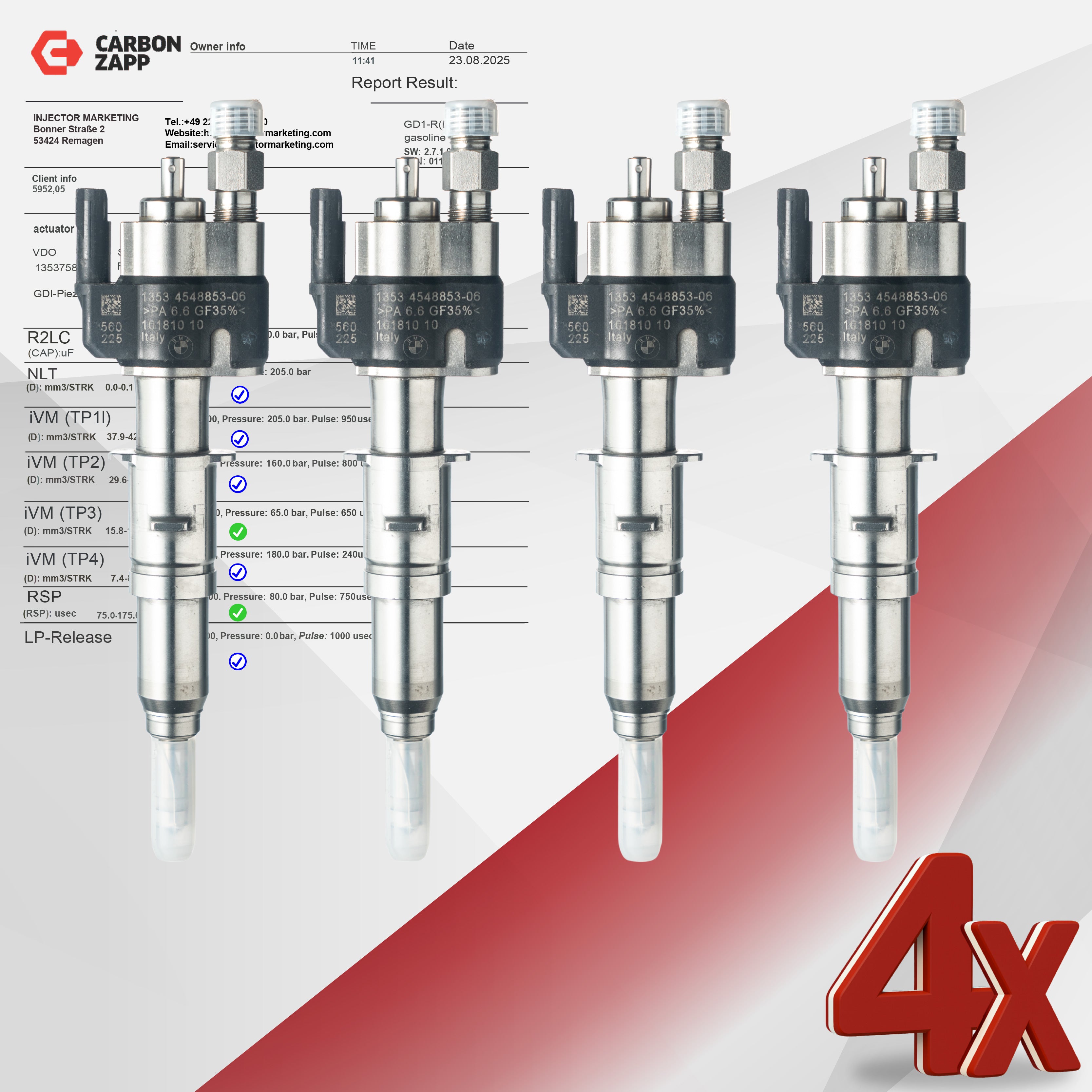 Wtryskiwacz Benzyna 13537537317 / 13537585261-09 / 13537589048 / 13538616079 – BMW